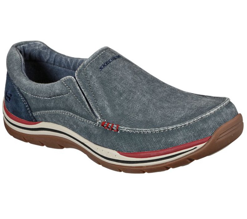 Skechers Relaxed Fit: Expected - Avillo - Mens Slip On Shoes Navy [AU-NN7599]